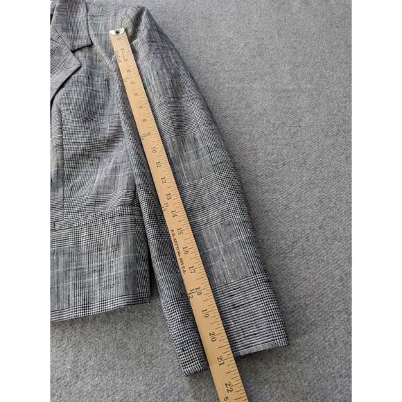 Vintage David Benjamin Wool Silk Blazer Womens Sz 7 Plaid Double Breasted Office - Picture 7 of 7
